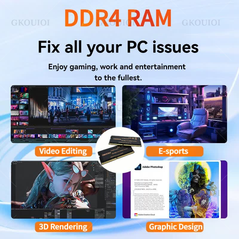 GKOUIOI DDR4 หน่วยความจำแรม 4G - Ddr4 2400Mhz บทวิจารณ์และราคา
